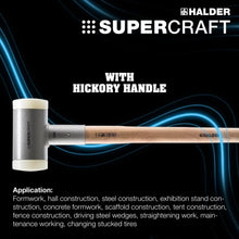 Load image into Gallery viewer, Halder 3366.081 Supercraft Dead Blow, Non-Rebounding Sledgehammer with Nylon Face Inserts Steel Housing and Hickory Handle
