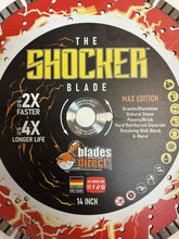 Load image into Gallery viewer, THE WORLD FAMOUS SHOCKER DIAMOND BLADE - Max Edition - 14" Inches - Granite, Natural Stone, Pavers & Concrete