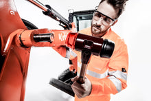 Load image into Gallery viewer, Halder 3002.080 Simplex Mallet with Black Rubber Inserts, Cast Iron Housing and Wood Handle