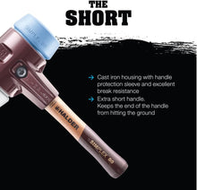 Load image into Gallery viewer, Halder 3001.082 Simplex Mallet with Soft Blue Rubber Inserts Cast Iron Housing and Wood Handle Short Handle
