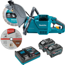 Load image into Gallery viewer, Makita 40V max XGT Brushless Cordless 9 Inch Power Cutter 5 Ah Kit, with AFT, Electric Brake