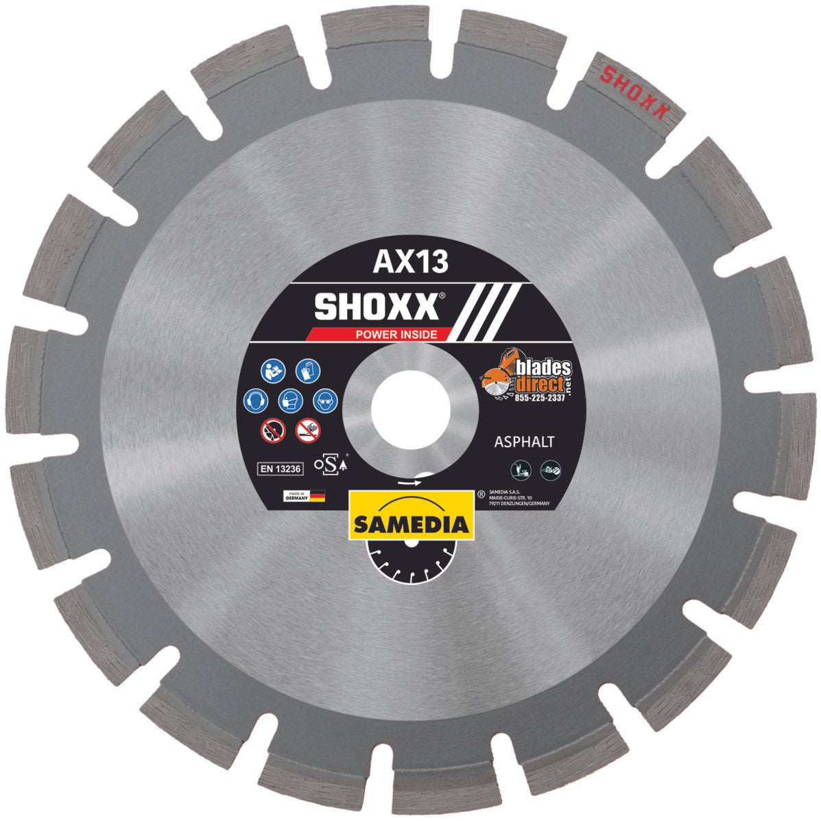 Samedia SHOXX AX13 Asphalt Diamond Blade Diamond Blades Blades Direct