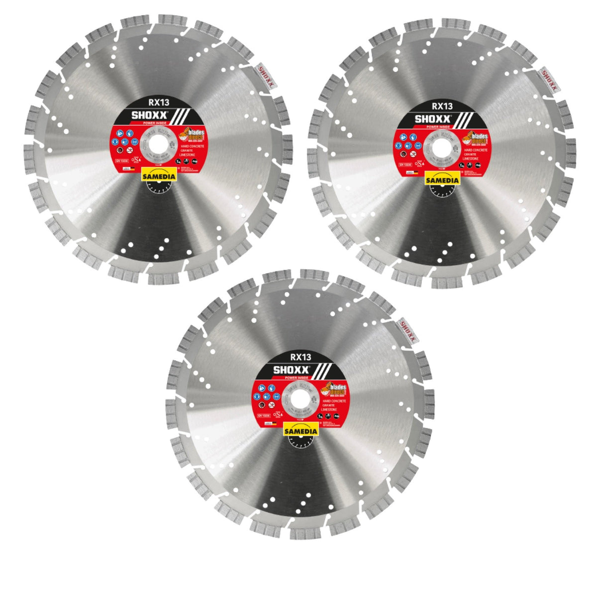 14” Shoxx Blades Triple Play 3 Pack Discount SHOXX Blades Direct