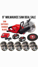Load image into Gallery viewer, 9" Milwaukee Saw Deal With Blades