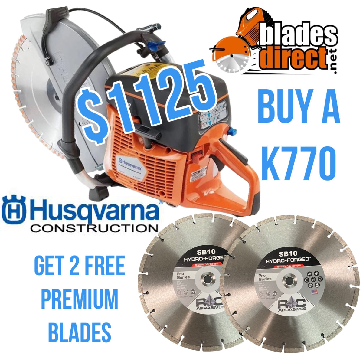 Husqvarna FS 413 Concrete Saw - Tools Direct USA
