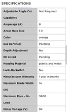Load image into Gallery viewer, Husqvarna Saw Specifications