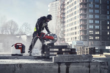 Load image into Gallery viewer, 14" BATTERY OPERATED HUSQVARNA FULL SAW & BATTERY KIT cutting concrete