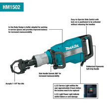 Load image into Gallery viewer, Makita - 43 lb. Demolition Hammer, accepts 1‑1/8&quot; Hex bits