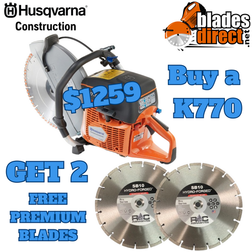 Husqvarna Power Cutter K770 + GET 2 FREE BLADES