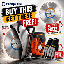 Load image into Gallery viewer, Husqvarna K770 Upgraded Version Concrete Saw + FREE S50 TACTI-CUT™ Blade + FREE Ironclad Gloves