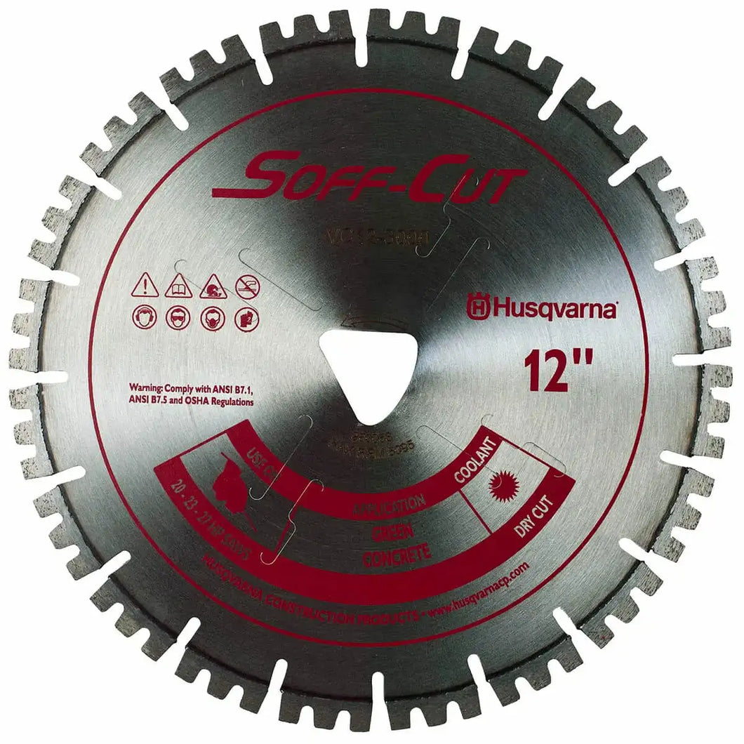 Soff Cut Vari-Cut Red Ultra Early Green Concrete Blades