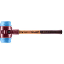 Load image into Gallery viewer, Halder 3001.080 Simplex Mallet with Soft Blue Rubber Inserts, Non-Marring / Cast Iron Housing and Wood Handle