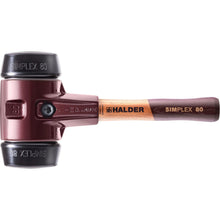 Load image into Gallery viewer, Halder 3002.082 Simplex Mallet with Black Rubber Inserts Cast Iron Housing and Wood Handle Short Handle