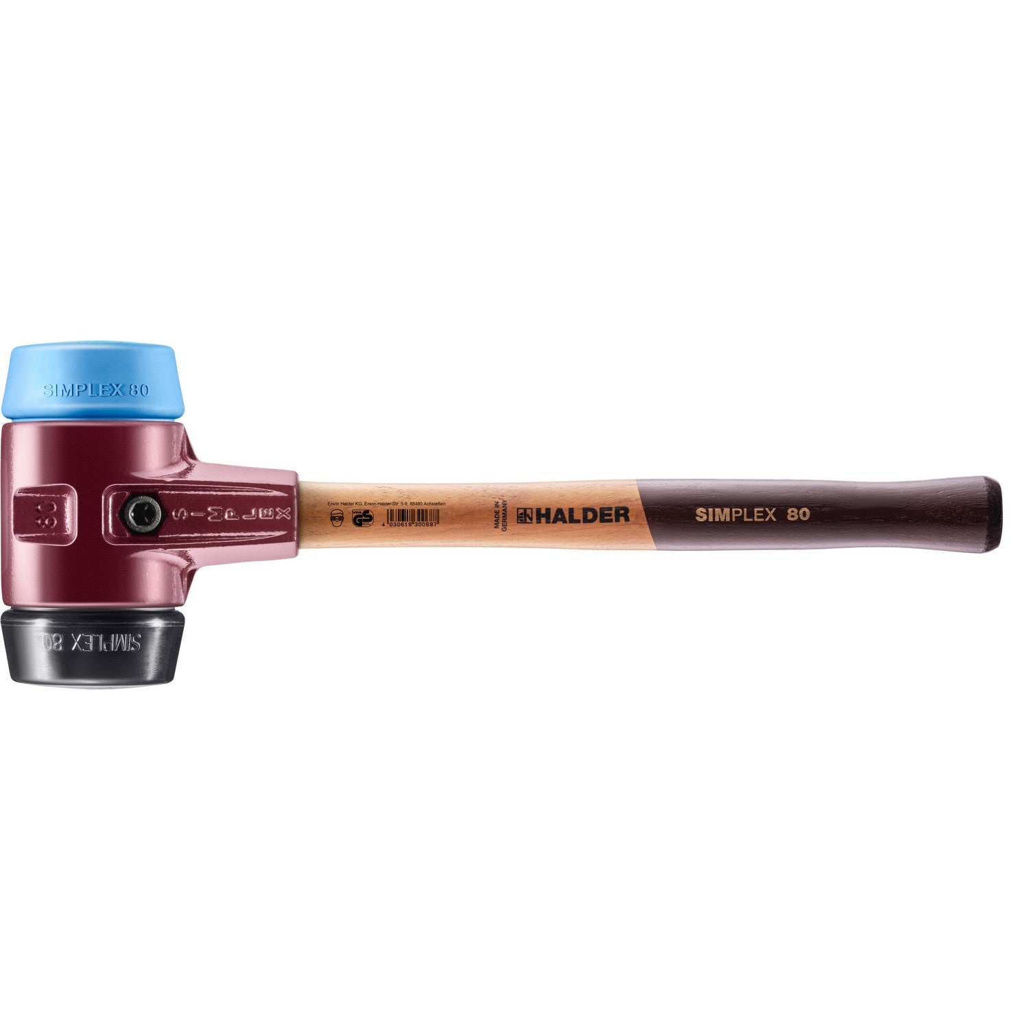 SIMPLEX Soft-face Mallets TPE-soft / Rubber Composition; With Cast Iron Housing And High-quality Wooden Handle - EH 3012