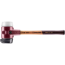 Load image into Gallery viewer, Halder 3027.280 Simplex Mallet with Superplastic and STAND-UP Black Rubber Inserts / Cast Iron Housing and Wood Handle