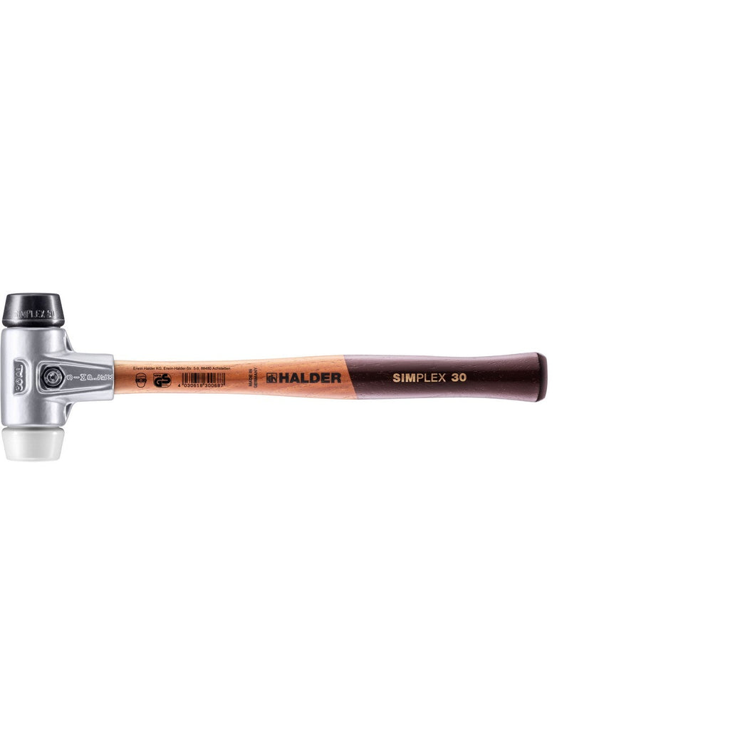 3127 Simplex Halder 3127.030 Simplex Mallet with Black Rubber and Superplastic Inse ...