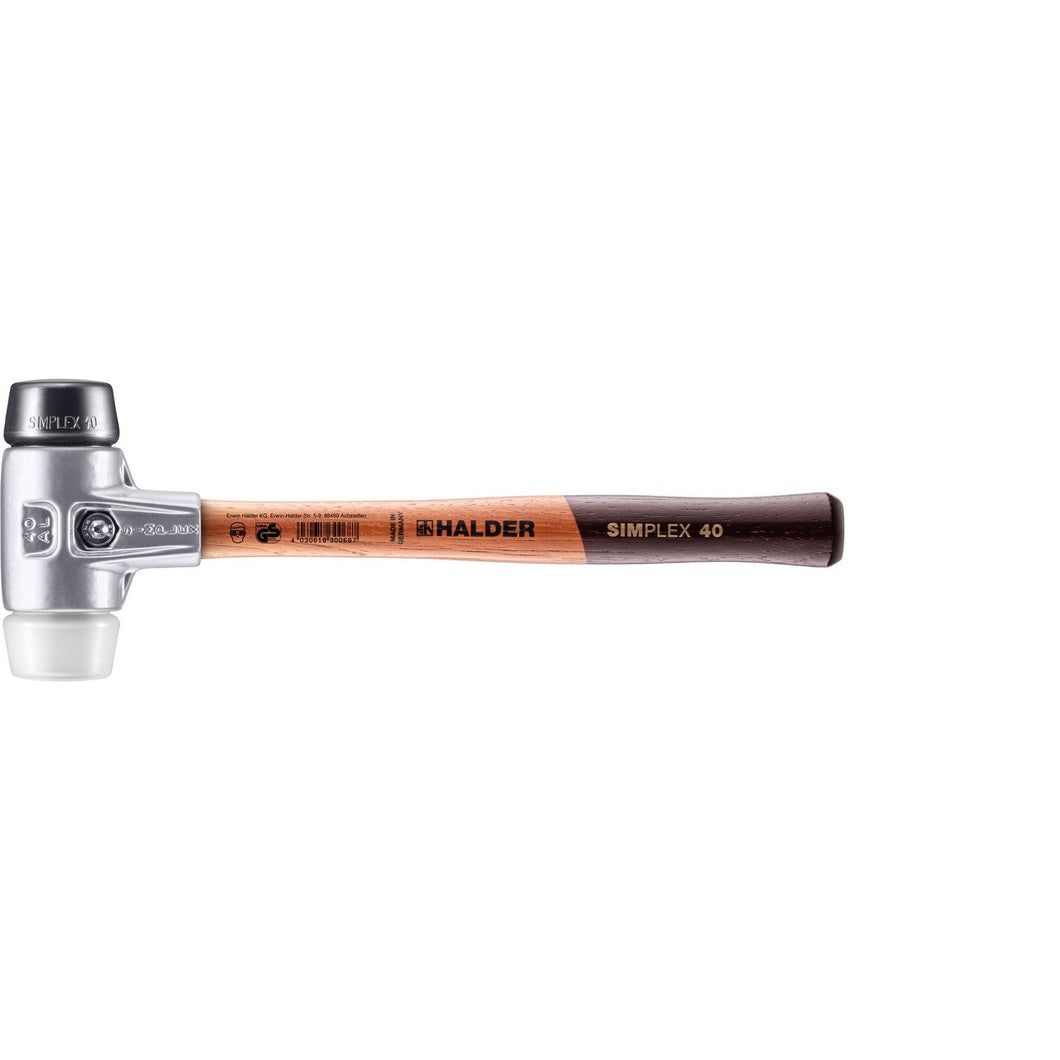 3127 Simplex Halder 3127.040 Simplex Mallet with Black Rubber and Superplastic Inse ...