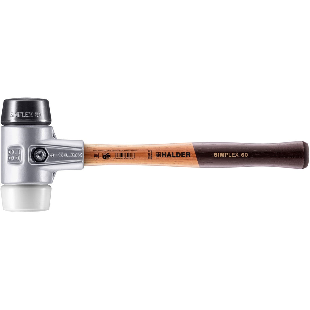 3127 Simplex Halder 3127.060 Simplex Mallet with Black Rubber and Superplastic Inse ...