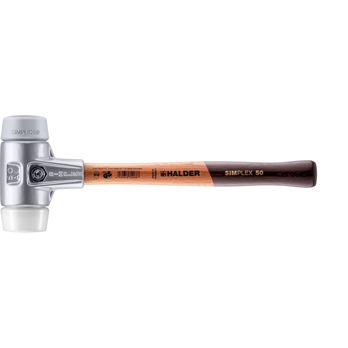 Halder 3137.050 Simplex Mallet with Grey Rubber and Superplastic Inser ...