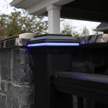 Load image into Gallery viewer, Tru-Scapes® 4.5″ Composite Color Changing LED Deck Post Cap Light (Fits TREX Transcend Posts)