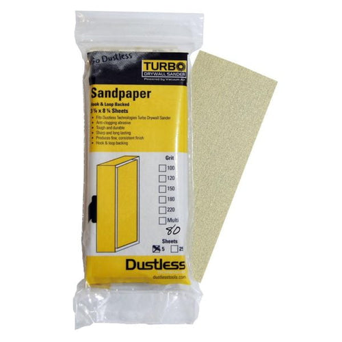Dustless Technologies - Sandpaper 80 Grit 5 Pack - 54401
