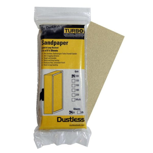 Dustless Technologies - Sandpaper 100 Grit 25 Pack - 54502