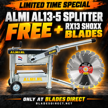Load image into Gallery viewer, ALMI Splitter AL17-12 - SPECIAL WITH FREE 14" SHOXX RX13 BLADE! HUGE SAVINGS!