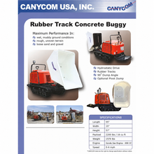 Load image into Gallery viewer, Canycom Self Dumping Rubber Track Concrete Buggy - Pivot Dump