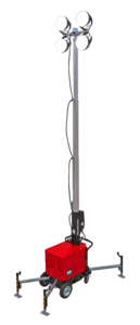 MultiQuip Light 4-Spot LED 300W 4Whl Cart 48V Battery - GBBAT3S4M