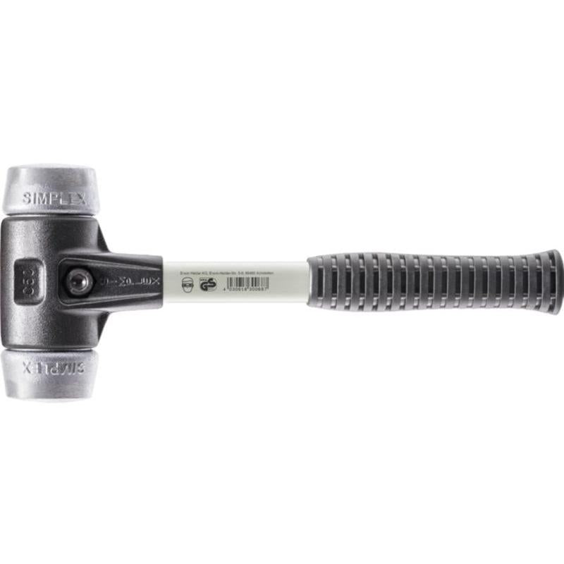Halder 3709.050 Simplex Mallet with Aluminum Inserts Heavy Duty Reinforced Housing and Fiberglass Handle