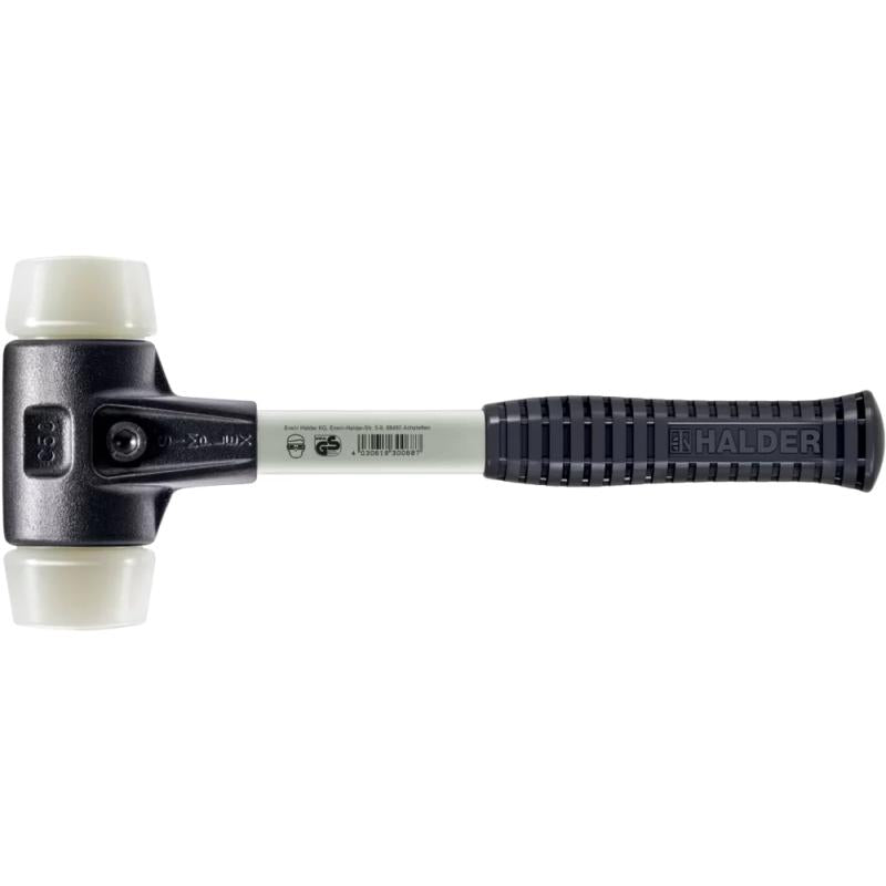 Halder 3708.060 MPLEX Nylon Soft-Face Mallet w/ Steel Housing & Fiberglass Handle 3.7 lbs Head