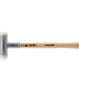 Halder 3366.240 Supercraft Dead Blow, Non-Rebounding Hammer with Nylon Face Inserts Steel Housing and Hickory Handle