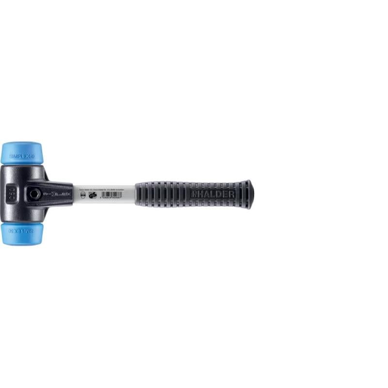 Halder 3701.050 Simplex Mallet with Soft Blue Rubber Inserts, Non-Marr ...