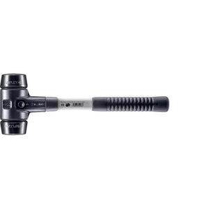 Halder 3702.060 Simplex 4 lb. Soft-Face Mallet with Black Rubber Inserts on Both Sides, Reinforced Cast Iron Housing, and Fiberglass Handle
