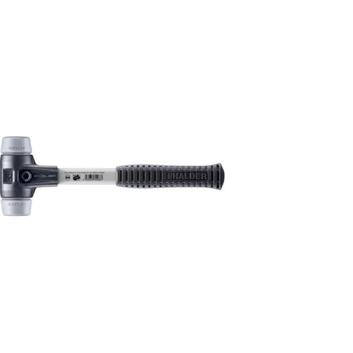 Halder 3703.040 Simplex Mallet with Grey Rubber Inserts, Non-Marring / Heavy Duty Reinforced Housing and Fiberglass Handle