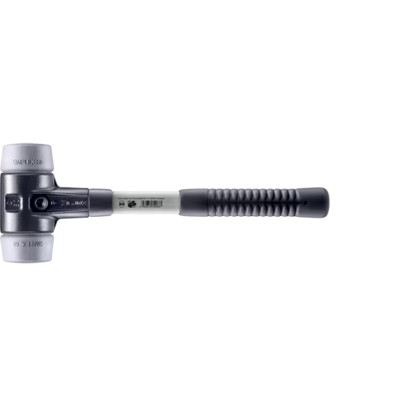 Halder 3703.060 SIMPLEX soft-face mallet TPE-mid; with reinforced cast iron housing and fibre-glass handle