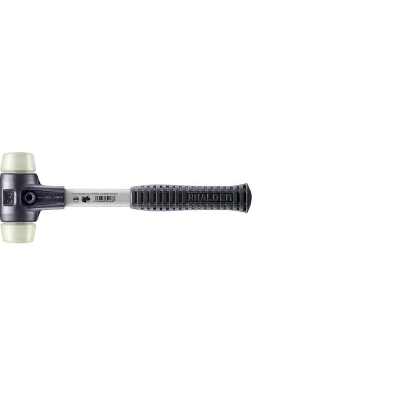 Halder 3708.040 SIMPLEX Nylon Soft-Face Mallet w/ Steel Housing & Fiberglass Handle