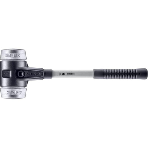 Halder 3709.080 Simplex Mallet with Aluminum Inserts Heavy Duty Reinforced Housing and Fiberglass Handle