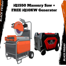 Load image into Gallery viewer, iQ1550 Masonry Saw The King Cutter - LIMITED BLACK FRIDAY SPECIAL - GET A iQ10KW Generator FREE