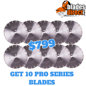 BLADESDIRECT.NET 14" Diamond Blades 10-Pack - OUR POPULAR PRO SERIES BLADES