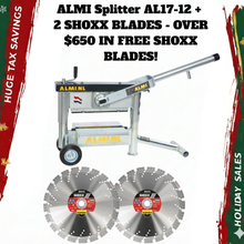 Load image into Gallery viewer, ALMI Splitter AL17-12 - SPECIAL WITH 2 FREE 14" SHOXX RX13 BLADES! HUGE TAX SAVINGS!