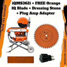 Load image into Gallery viewer, iQMS362i Get a FREE 16.5" ORANGE Q-Drive Blade + Dressing Stone + Plug Amp Adapter -  SAVINGS UP TO $500 IN GIVEAWAYS!