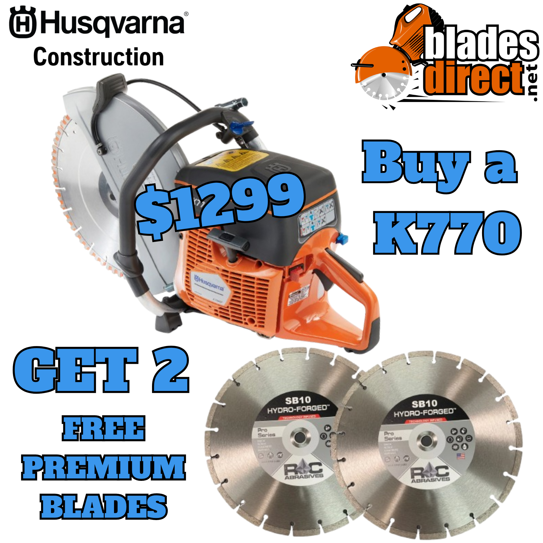 Husqvarna Power Cutter K770 | Husqvarna Saws | Blades Direct
