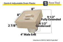 Load image into Gallery viewer, Quick-E-Adjustable Patio Drain Plastic