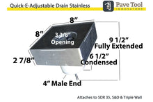 Load image into Gallery viewer, Quick-E-Adjustable Patio Drain - Stainless
