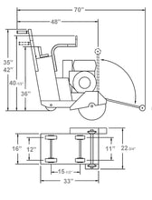Load image into Gallery viewer, CC1800XL Hydraulic Self Propelled Core Cut Walk Behind Saw