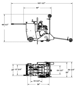 CC2500 Medium Walk Behind Saw