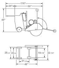 Load image into Gallery viewer, CC3700E Electric Core Cut Walk Behind Saw