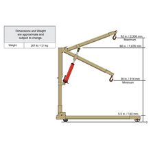 Load image into Gallery viewer, EDCO EH1500KIT Engine Hoist w/ Carrier Cart