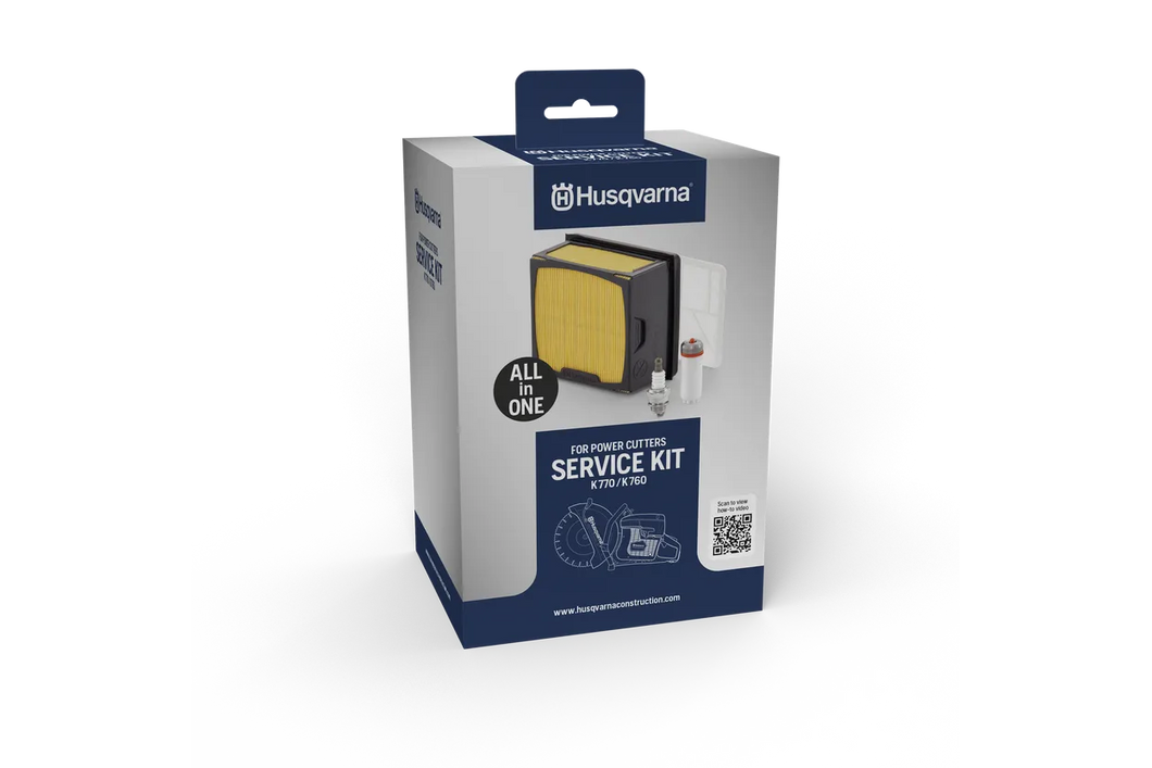 Husqvarna Service Kit K 770 / K 760 NEWEST— Genuine Air Filter, Fuel Filter & Spark Plug Kit